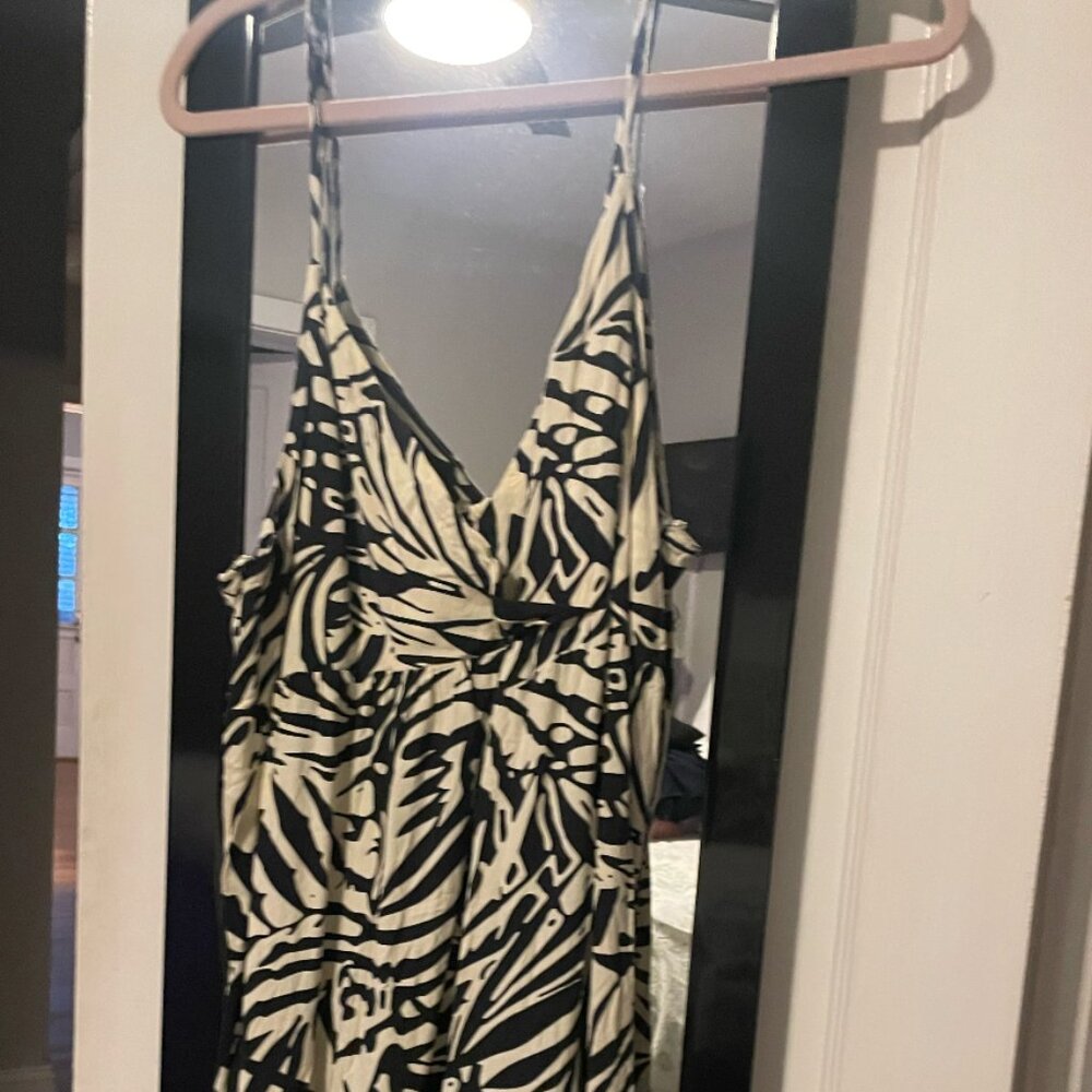 Black Printed Maxi Dress - Large